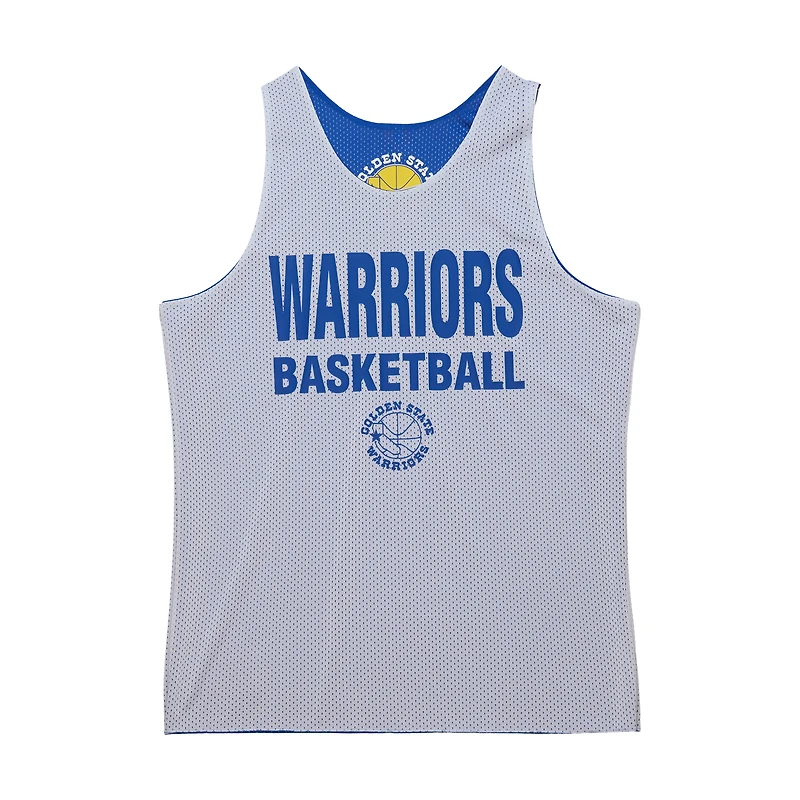 Men's Mitchell & Ness Royal/White Golden State Warriors Hardwood Classics Reversible Mesh Practice Jersey