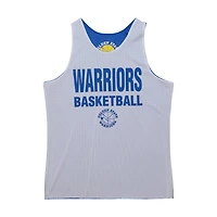 Men's Mitchell & Ness Royal/White Golden State Warriors Hardwood Classics Reversible Mesh Practice Jersey