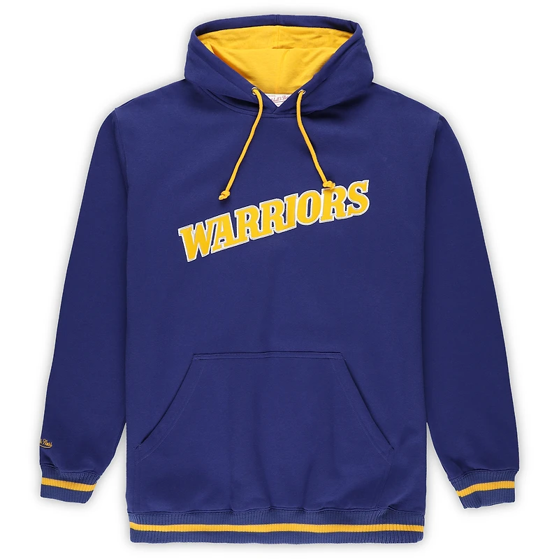 Men's Mitchell & Ness Royal Golden State Warriors Hardwood Classics Big Tall Hoodie