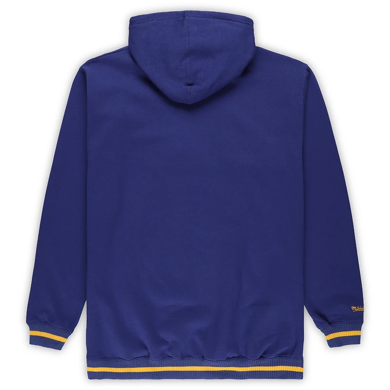 Men's Mitchell & Ness Royal Golden State Warriors Hardwood Classics Big Tall Hoodie