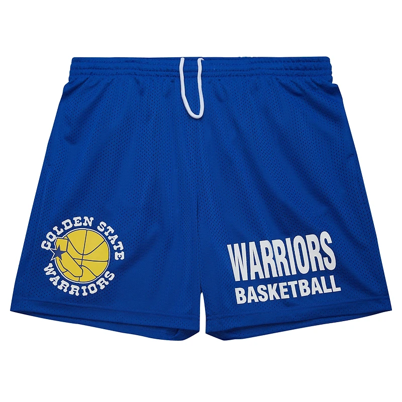Short en maille Hardwood Classics Gameday pour homme Mitchell & Ness Royal Golden State Warriors