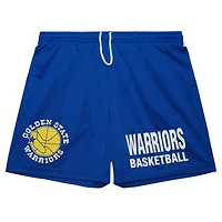 Short en maille Hardwood Classics Gameday pour homme Mitchell & Ness Royal Golden State Warriors