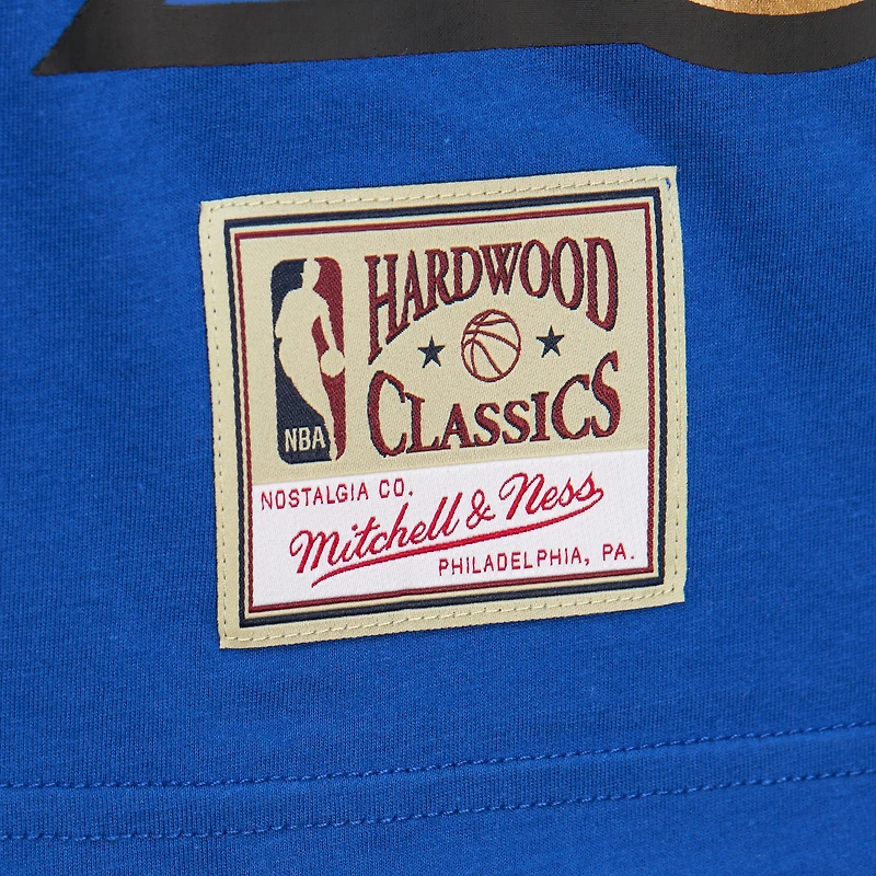 T-shirt homme Mitchell & Ness Royal Golden State Warriors Hardwood Classics Logo Blast