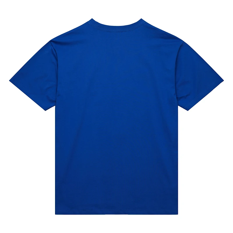 T-shirt Mitchell & Ness Royal Golden State Warriors Hardwood Classics pour homme avec logo Neon Nights