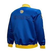 Veste à boutons-pression en satin léger Mitchell & Ness Royal Golden State Warriors Hardwood Classics Team OG 3.0 pour homme