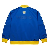 Veste à boutons-pression en satin léger Mitchell & Ness Royal Golden State Warriors Hardwood Classics Team OG 3.0 pour homme