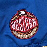 Veste à boutons-pression en satin léger Mitchell & Ness Royal Golden State Warriors Hardwood Classics Team OG 3.0 pour homme