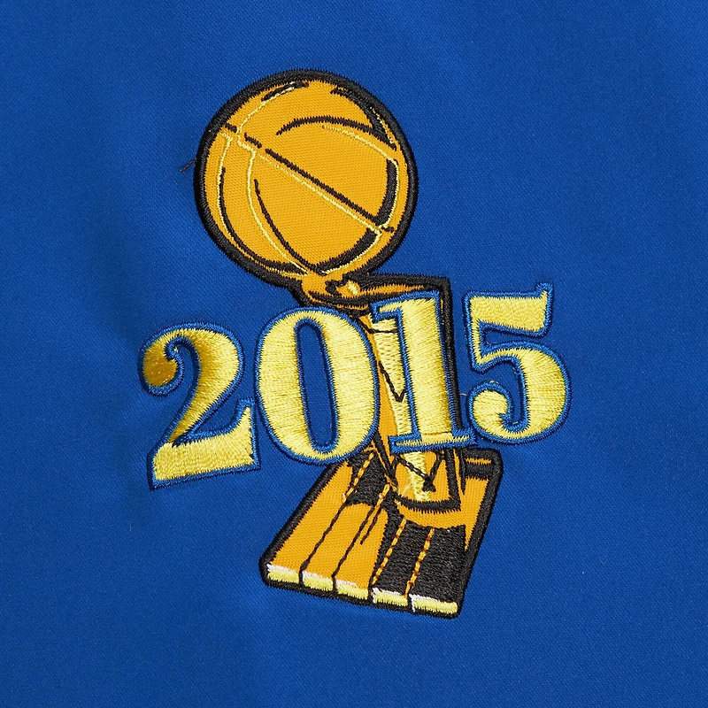 Men's Mitchell & Ness Royal Golden State Warriors Hardwood Classics Team OG 3.0 Lightweight Satin Full-Snap Jacket