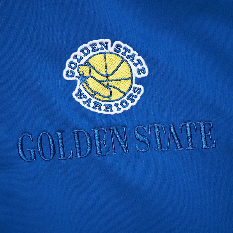 Veste à boutons-pression en satin léger Mitchell & Ness Royal Golden State Warriors Hardwood Classics Team OG 3.0 pour homme