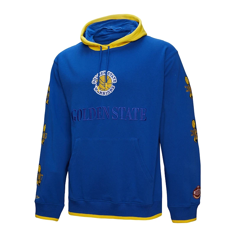 Men's Mitchell & Ness  Royal Golden State Warriors Hardwood Classics Team OG 3.0 Pullover Hoodie