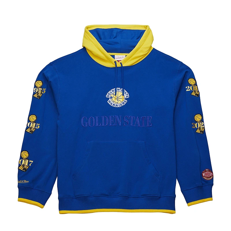 Men's Mitchell & Ness  Royal Golden State Warriors Hardwood Classics Team OG 3.0 Pullover Hoodie