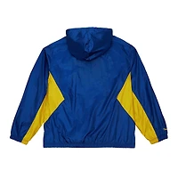 Men's Mitchell & Ness Royal Golden State Warriors Playmaker Full-Zip Windbreaker Jacket