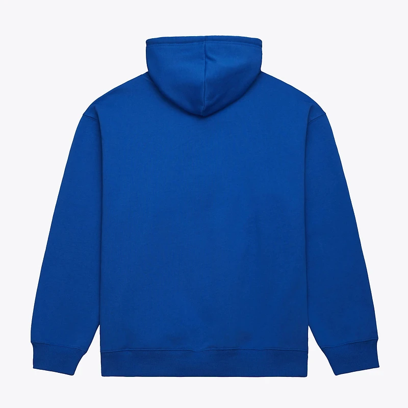 Men's Mitchell & Ness Royal Golden State Warriors Team Name Stack Logo Hoodie