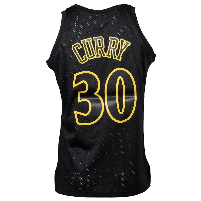 Men's Mitchell & Ness Stephen Curry Black Golden State Warriors 2009/10 Hardwood Classics Dynamic Swingman Jersey