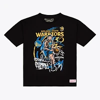 T-shirt Mitchell & Ness Stephen Curry noir Golden State Warriors Chalked Up pour homme