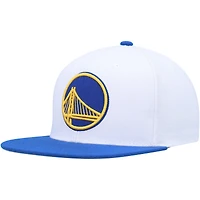 Men's Mitchell & Ness White/Royal Golden State Warriors Side Core 2.0 Snapback Hat
