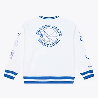 Men's Mitchell & Ness  White Golden State Warriors Arctic Fleece Sweatshirt