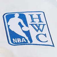 Veste légère en satin à boutons-pression Mitchell & Ness Golden State Warriors, blanche, pour homme