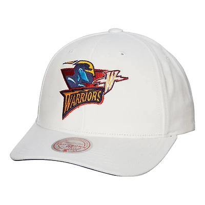 Men's Mitchell & Ness White Golden State Warriors Hardwood Classics All In Retro Snapback Hat