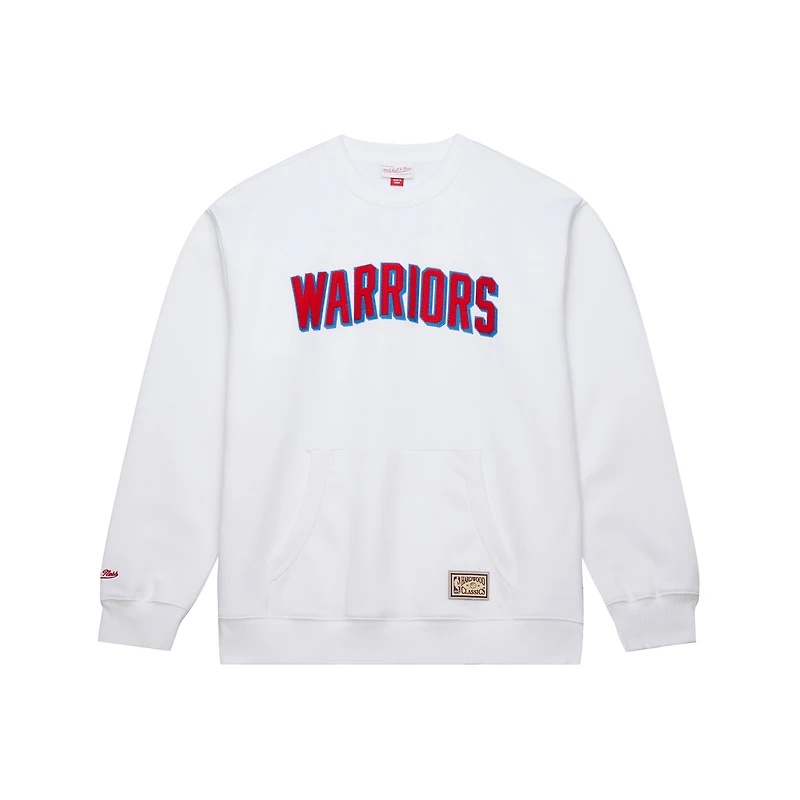 Sweat-shirt à capuche blanc Golden State Warriors Nights de Mitchell & Ness pour homme