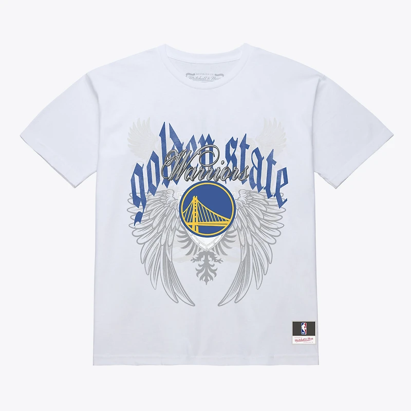 Men's Mitchell & Ness White Golden State Warriors Old English Classic T-Shirt