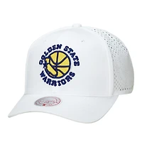 Men's Mitchell & Ness White Golden State Warriors Perfect Lightweight Pro Crown Adjustable Hat