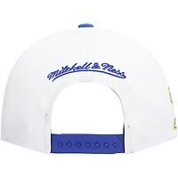 Men's Mitchell & Ness White Golden State Warriors  Soul Logo Shine 2-Tone Snapback Hat