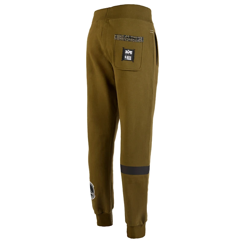 Men's NBA x Two Hype Olive Golden State Warriors Culture & Hoops Collection Premium Jogger Pants