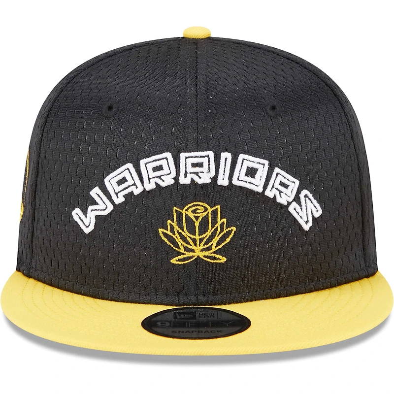 Casquette Snapback 9FIFTY en maille Golden State Warriors New Era pour homme, noir/or