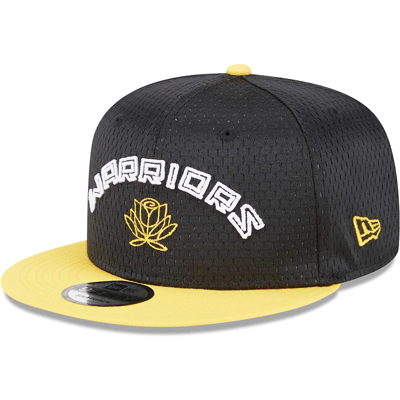 Casquette Snapback 9FIFTY en maille Golden State Warriors New Era pour homme, noir/or