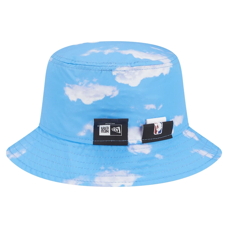 Men's New Era Black/Light Blue Golden State Warriors Summer Sun and Storm Reversible Bucket Hat