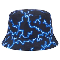 Men's New Era Black/Light Blue Golden State Warriors Summer Sun and Storm Reversible Bucket Hat