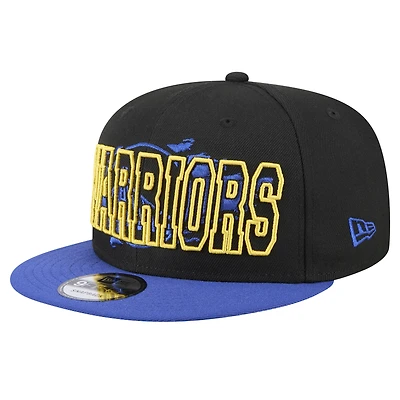 Casquette Snapback 9FIFTY Sport Night Splatter bicolore pour homme New Era noir/bleu marine Golden State Warriors