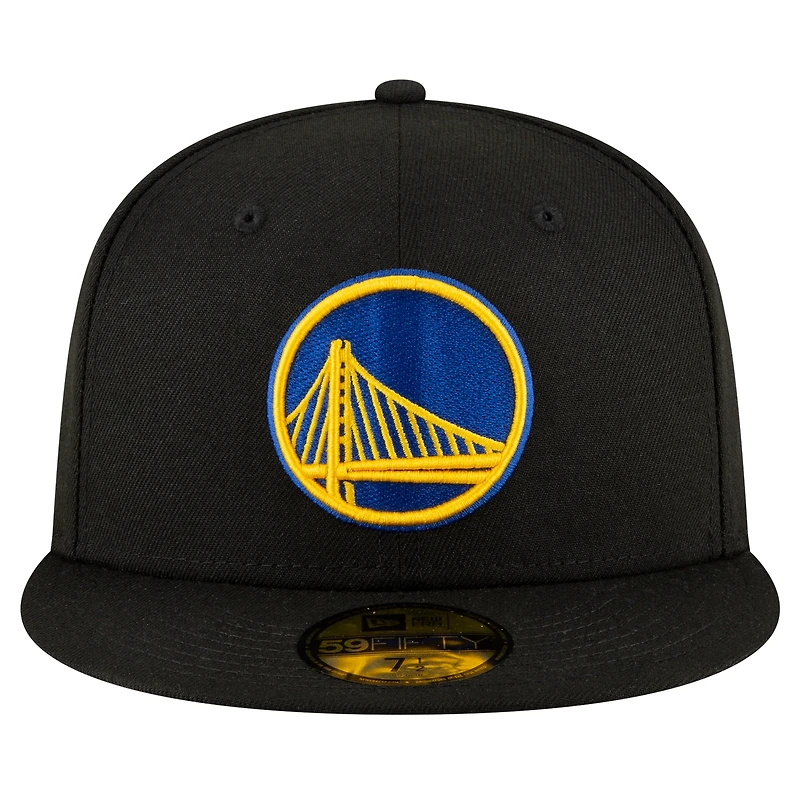 Casquette ajustée 59FIFTY noire Golden State Warriors New Era pour homme