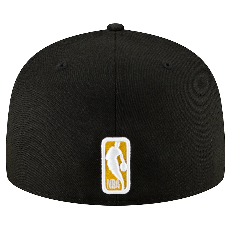 Casquette ajustée 59FIFTY noire Golden State Warriors New Era pour homme