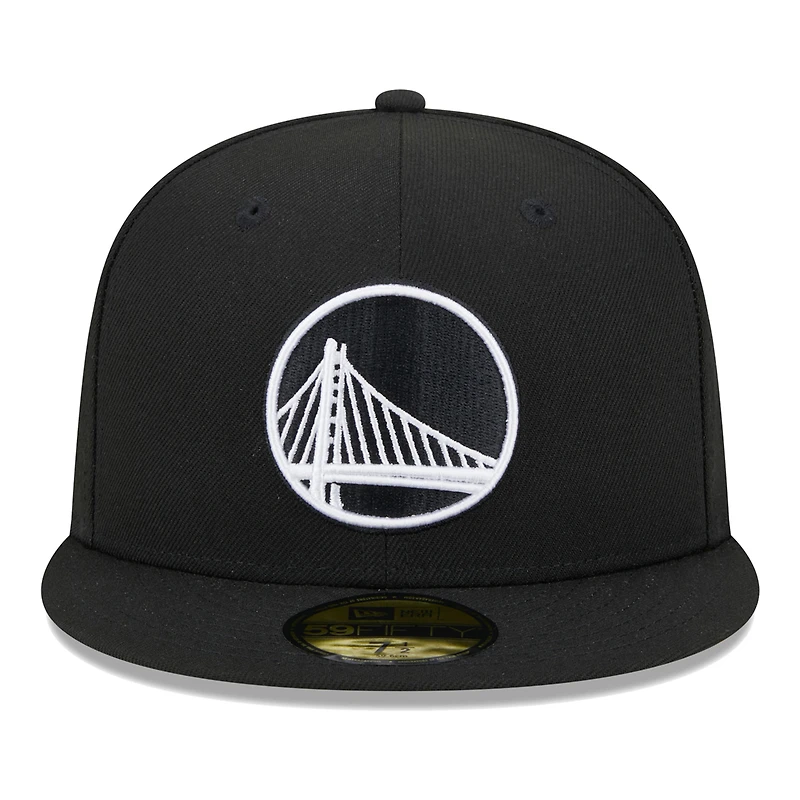 Casquette ajustée 59FIFTY Golden State Warriors noire New Era pour homme