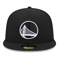 Casquette ajustée 59FIFTY Golden State Warriors noire New Era pour homme