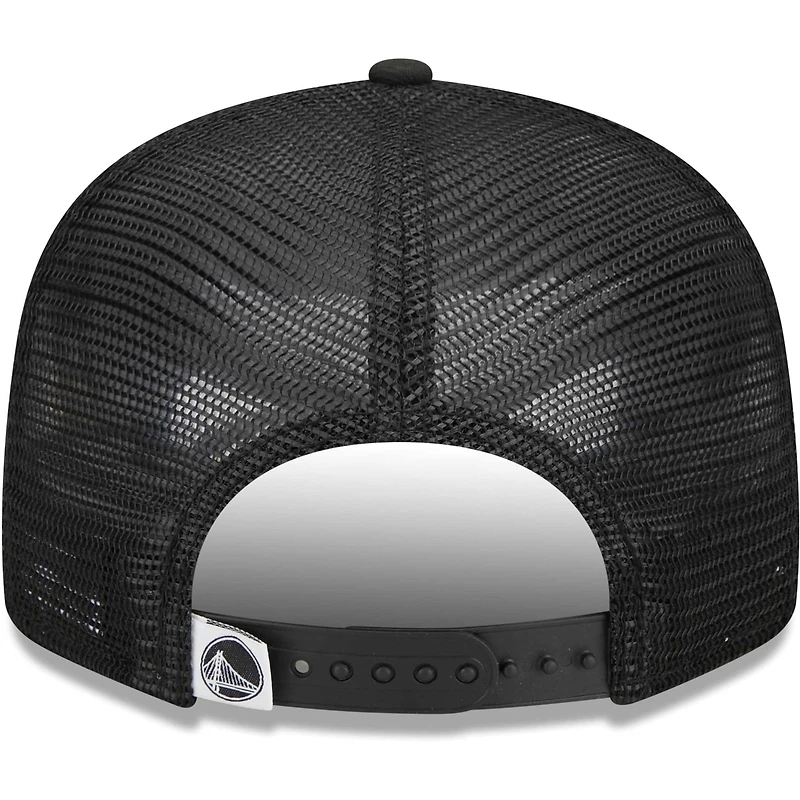 Men's New Era Black Golden State Warriors 9FIFTY Snapback Trucker Hat