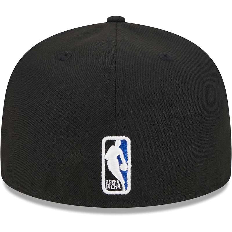 Men's New Era Black Golden State Warriors Checkerboard UV 59FIFTY Fitted Hat