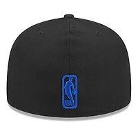 Casquette ajustée 59FIFTY à visière corail Golden State Warriors New Era noire pour homme