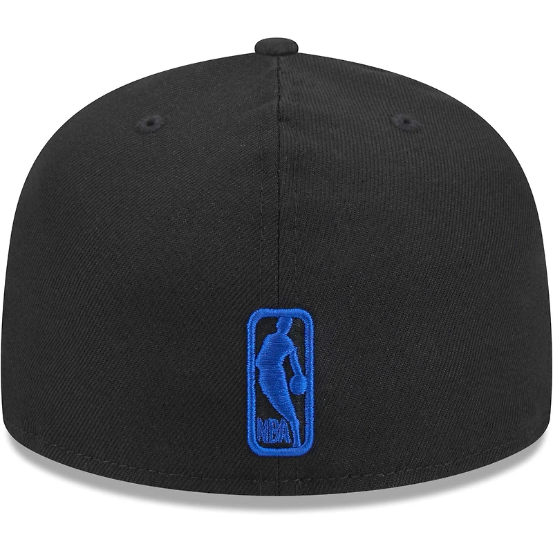 Men's New Era Black Golden State Warriors Coral Reef Visor 59FIFTY Fitted Hat