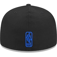 Men's New Era Black Golden State Warriors Coral Reef Visor 59FIFTY Fitted Hat