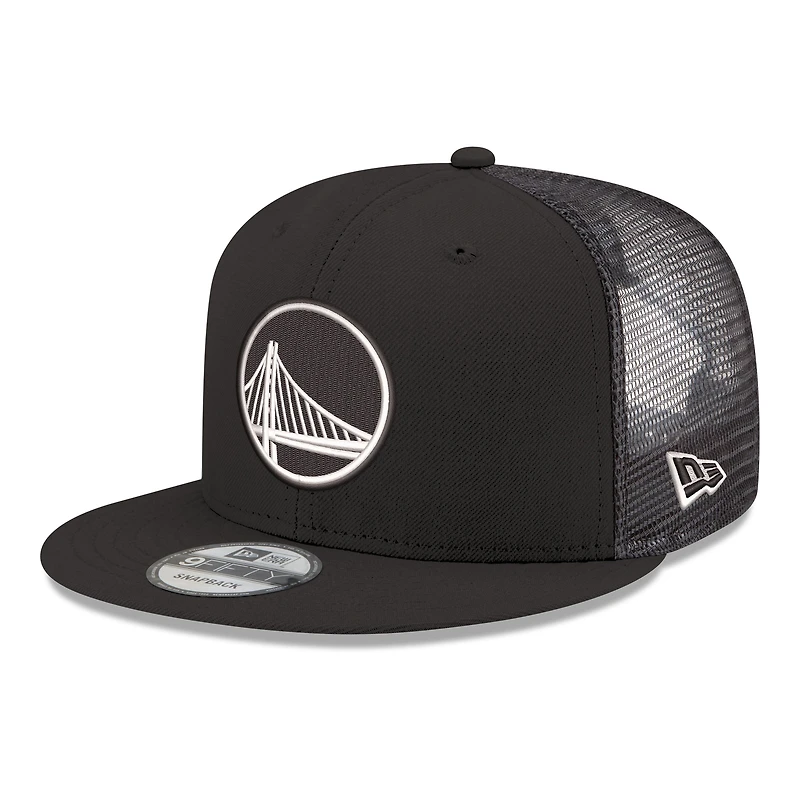 Men's New Era Royal Golden State Warriors Core Logo Meshback 9FIFTY Snapback Hat