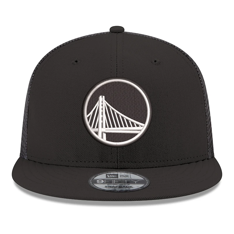 Men's New Era Royal Golden State Warriors Core Logo Meshback 9FIFTY Snapback Hat