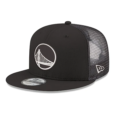 Men's New Era Royal Golden State Warriors Core Logo Meshback 9FIFTY Snapback Hat