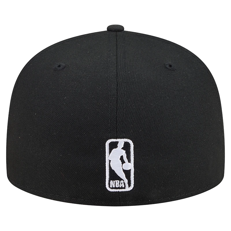 Casquette ajustée New Era Freedom 59FIFTY noire pour homme, Golden State Warriors.