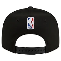 Men's New Era Black Golden State Warriors Jersey Hook Statement Edition 9FIFTY Snapback Hat