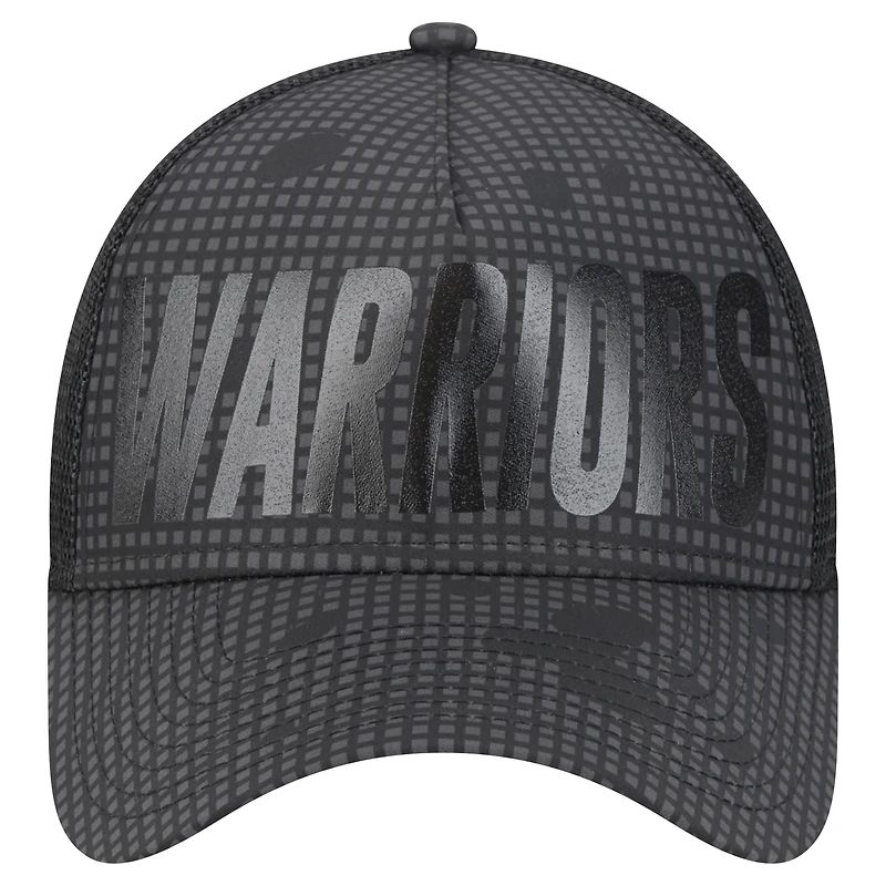 Casquette ajustable A-Frame Trucker 9FORTY pour homme Golden State Warriors Midnight Ink de New Era
