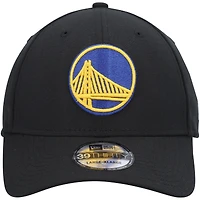 Casquette New Era Flex noire pour homme, couleur officielle des Golden State Warriors (modèle 39THIRTY).