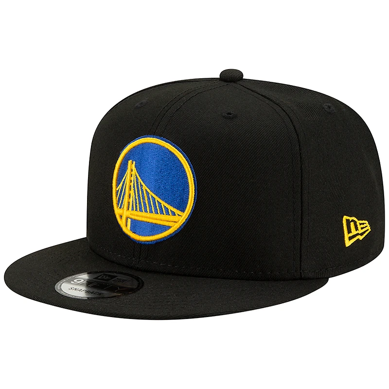 Casquette Snapback 9FIFTY pour homme avec couleur officielle Golden State Warriors New Era noire